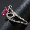 Ladies Oval Cut Ruby Ring / 14 Kt W - Anderson Jewelers 