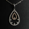 Ladies Round Cut Diamond Pendant / 18 Kt W - Anderson Jewelers 