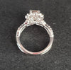 Asscher Cut Halo Diamond 18k WG Ring