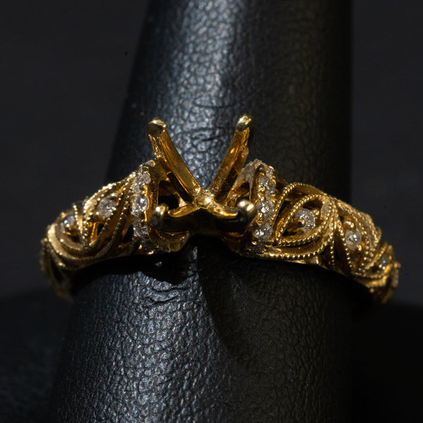 Ladies .150 Ctw Diamond Ring / 18 Kt Y - Anderson Jewelers 