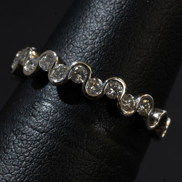 Ladies Round Cut Diamond Fashion Ring / 18 Kt W - Anderson Jewelers 
