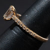 Ladies .920 Ctw Emerald Cut Diamond Ring / Rose Gold 14 Kt. - Anderson Jewelers 