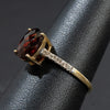 Ladies Round Cut Garnet Gem Stone Ring / 14 Kt Y - Anderson Jewelers 