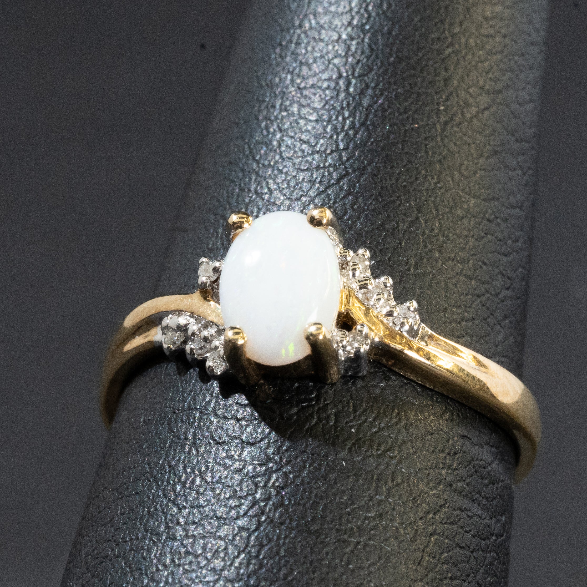 Ladies .040 Ctw Opal Ring / 10 Kt Y - Anderson Jewelers 