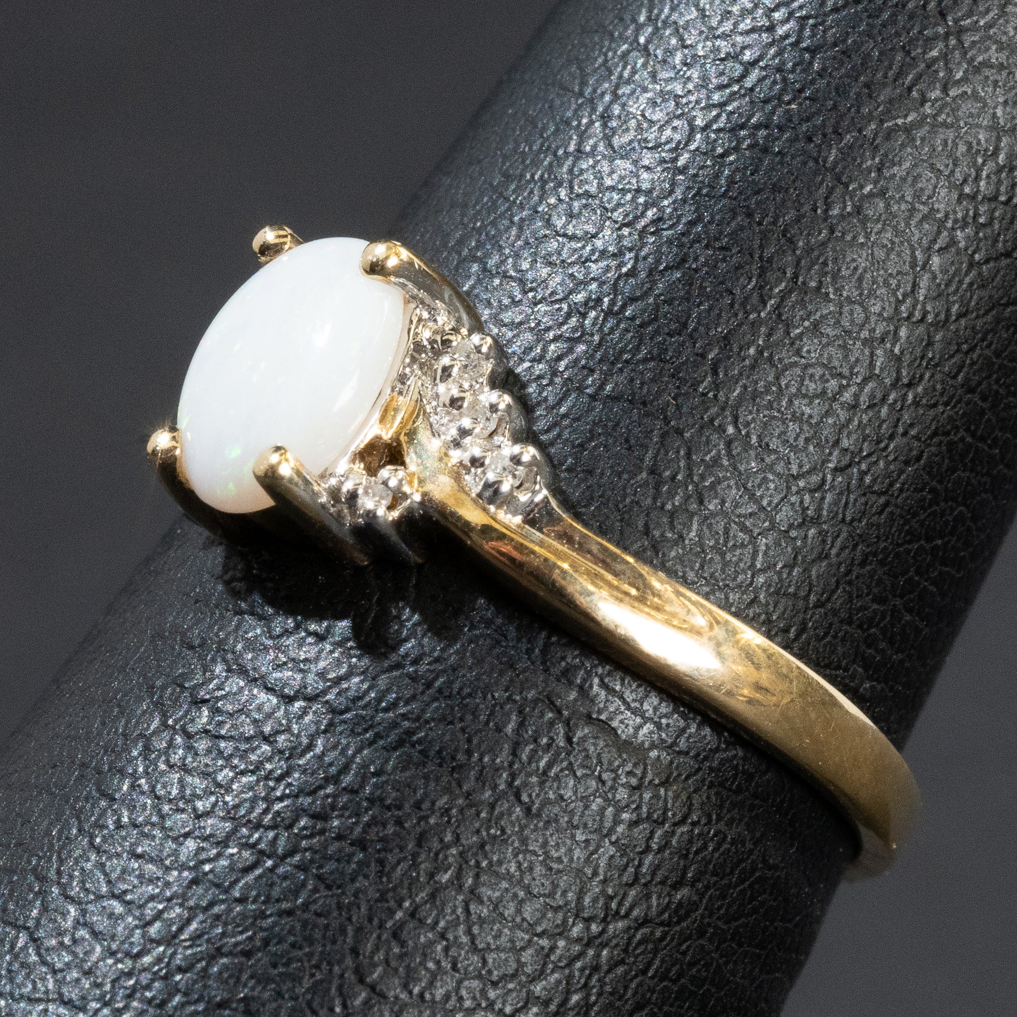 Ladies .040 Ctw Opal Ring / 10 Kt Y - Anderson Jewelers 