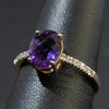 Ladies .100 Ctw Amethyst Ring / 14 Kt Y - Anderson Jewelers 