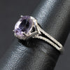 Ladies 1.300 Ctw Round Cut Amethyst Ring / 14 Kt W - Anderson Jewelers 