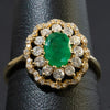 Oval Cut Emerald Ring / 14 Kt Y - Anderson Jewelers 