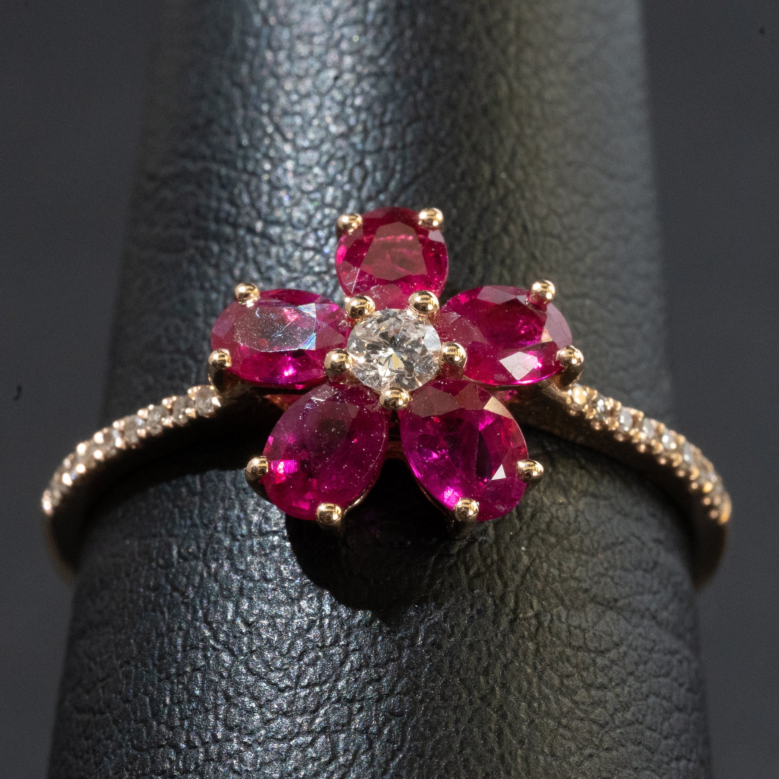 Ladies Oval Cut Ruby Ring / Rose Gold 14 Kt. - Anderson Jewelers 