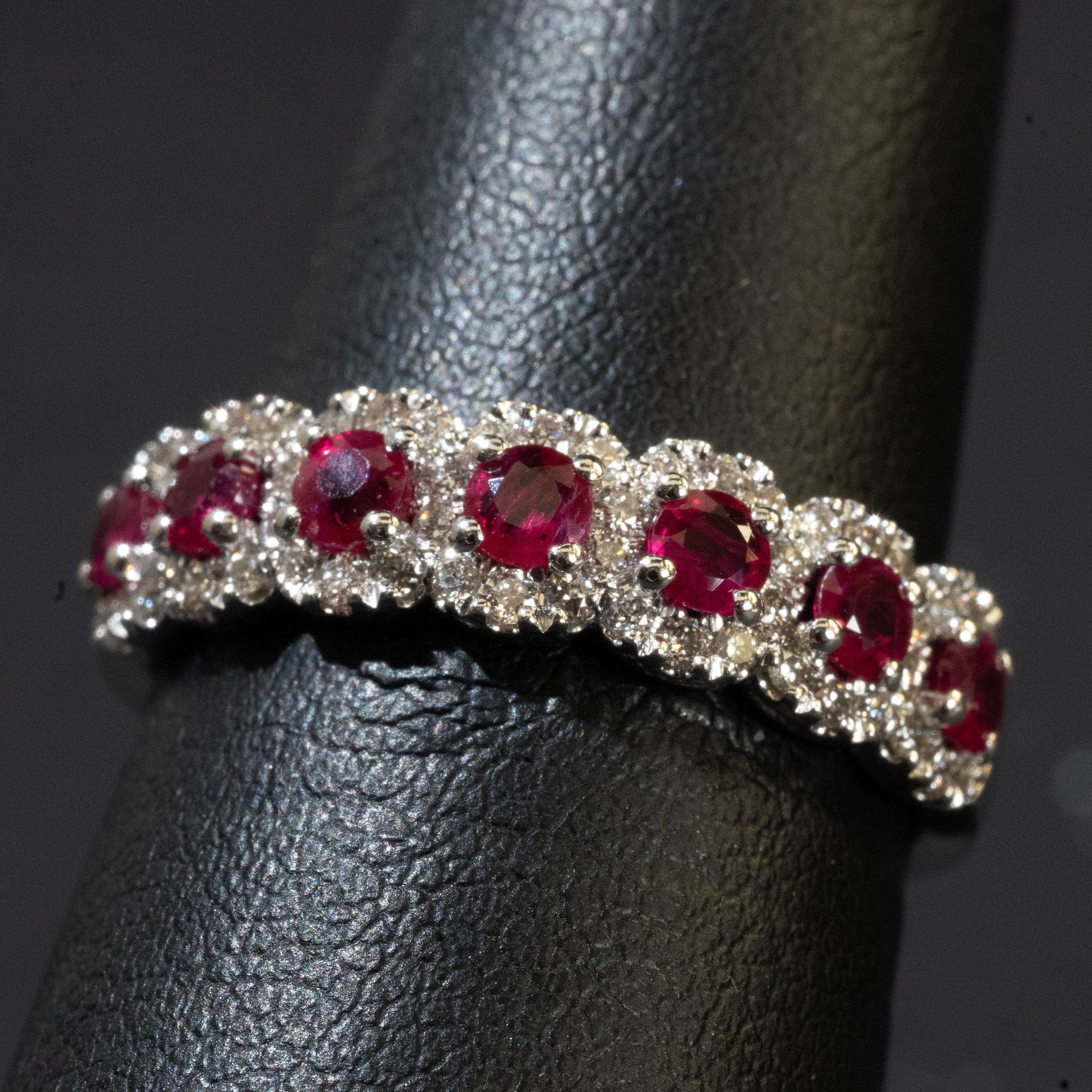 Ladies .360 Ctw Ruby Ring / 14 Kt W - Anderson Jewelers 