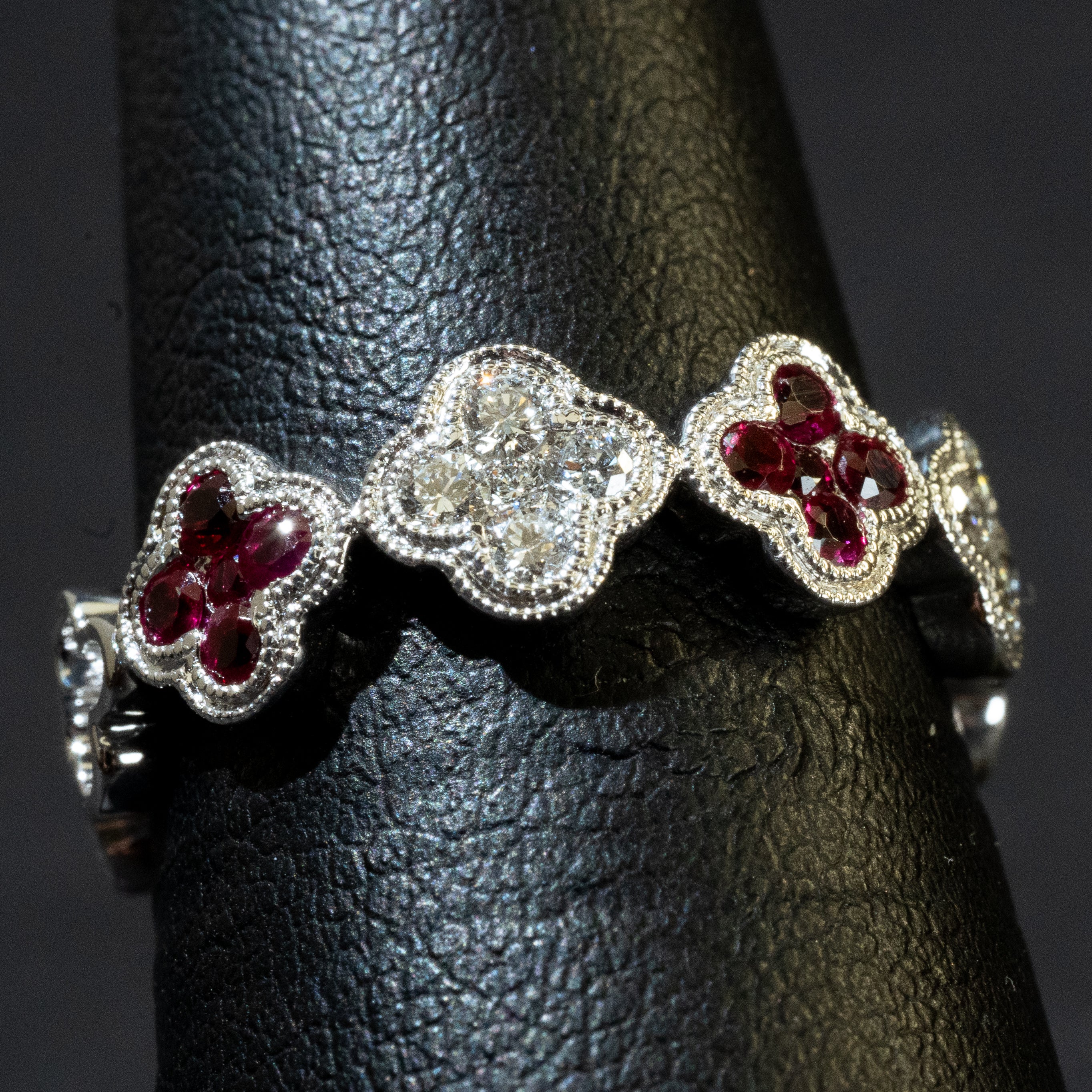Ladies .260 Ctw Ruby Ring / 18 Kt W - Anderson Jewelers 