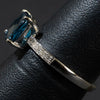 Ladies .100 Ctw Blue Topaz Ring / 14 Kt W - Anderson Jewelers 