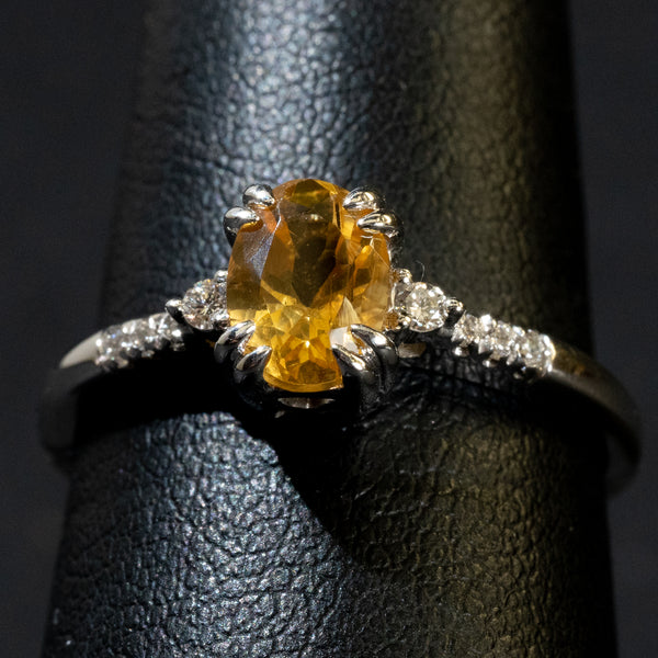 Ladies Oval Cut Citrine Fashion Ring / 10 Kt W - Anderson Jewelers 