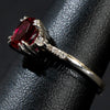 Oval Cut Ruby Ring / 10 Kt W - Anderson Jewelers 