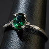 Ladies Oval Cut Emerald Fashion Ring / 10 Kt W - Anderson Jewelers 