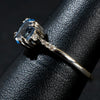 Ladies Oval Cut Aquamarine Fashion Ring / 10 Kt Y - Anderson Jewelers 