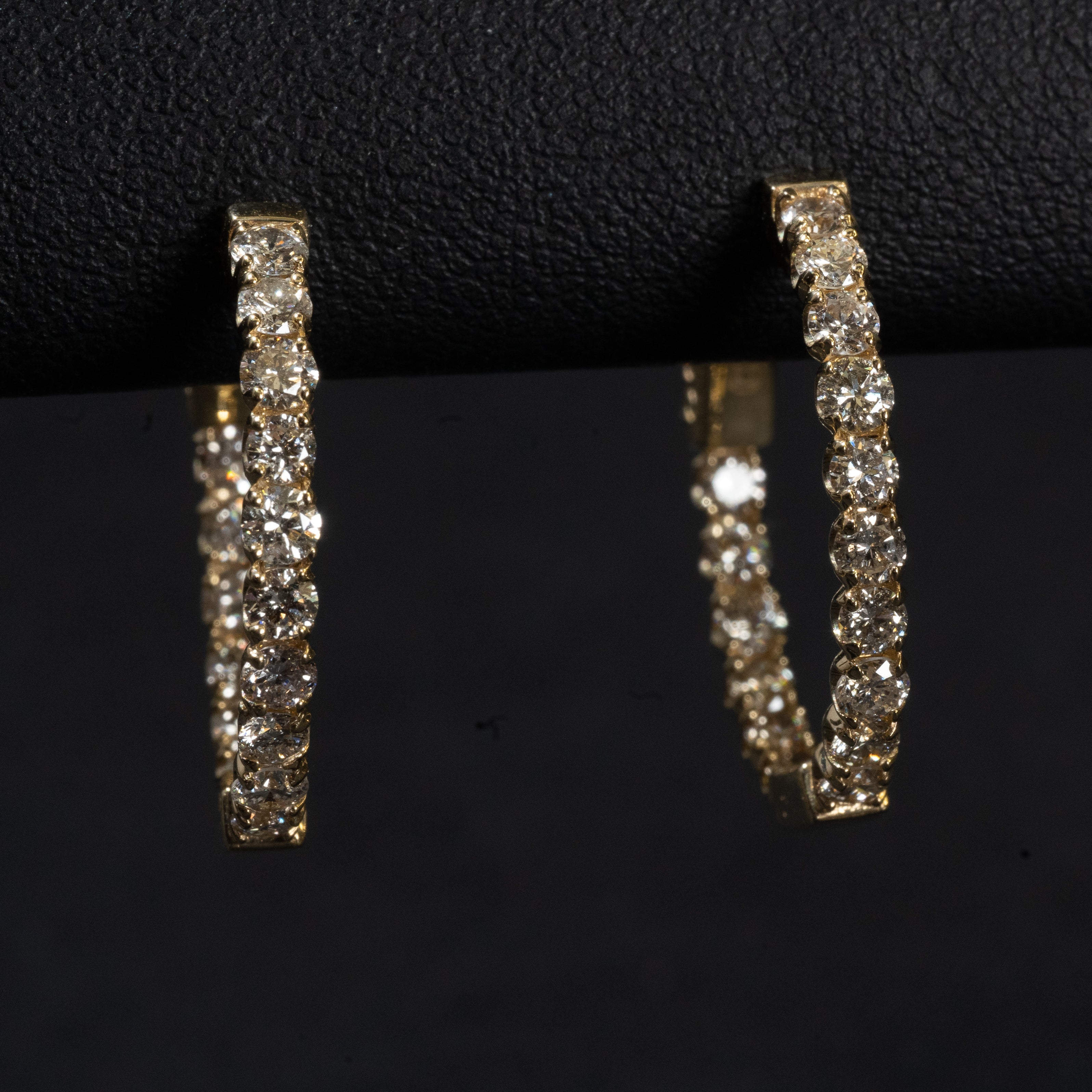 Ladies 1.460 Ctw Diamond Earrings / 14 Kt Y - Anderson Jewelers 
