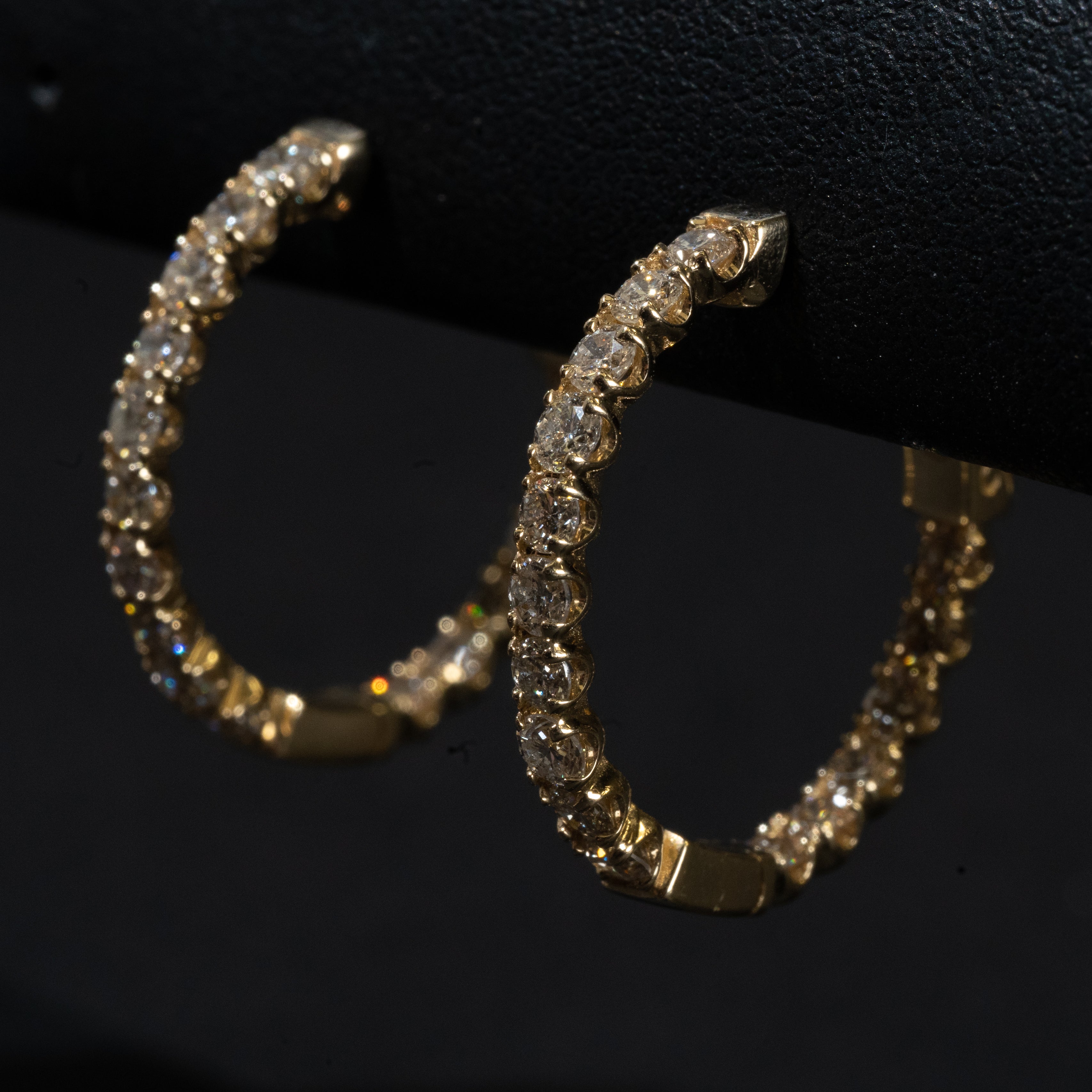 Ladies 1.460 Ctw Diamond Earrings / 14 Kt Y - Anderson Jewelers 