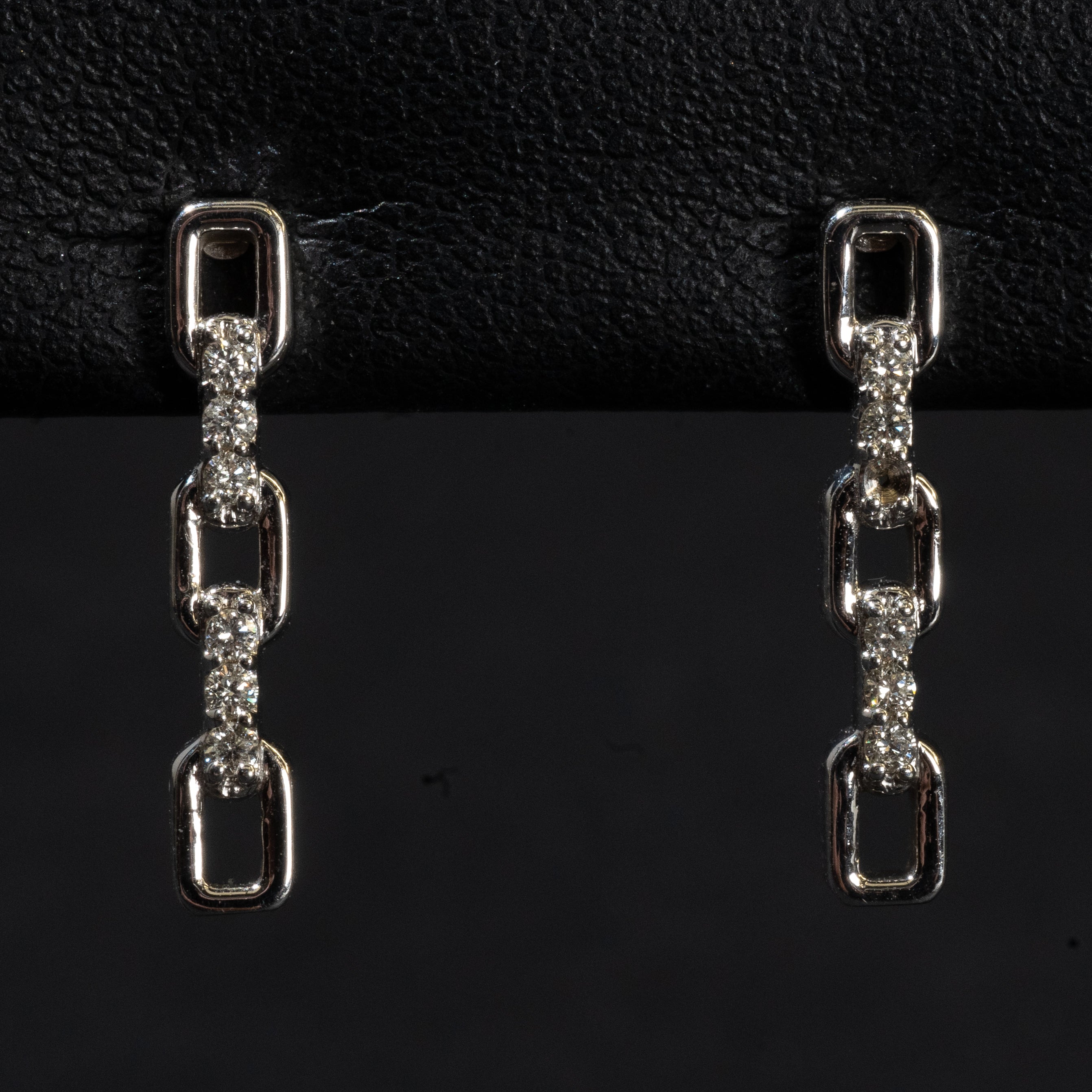 Ladies .120 Ctw Diamond Earrings / 14 Kt W - Anderson Jewelers 