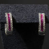Baguette Cut Ruby Earrings / 14 Kt W - Anderson Jewelers 