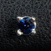 Round Cut Sapphire Color Stud Earrings / 14 Kt W - Anderson Jewelers 