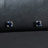 Round Cut Sapphire Color Stud Earrings / 14 Kt W - Anderson Jewelers 