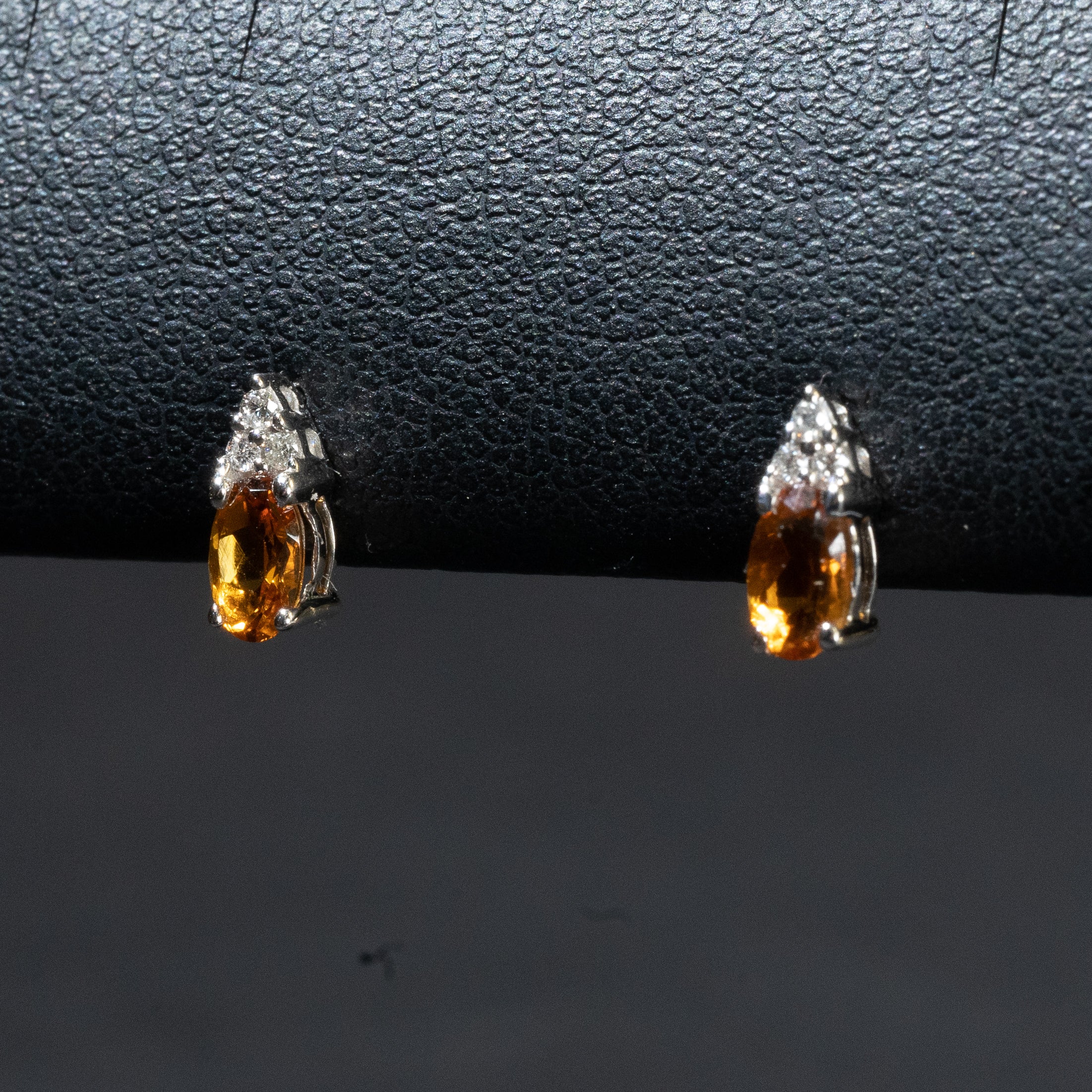 Ladies Oval Cut Citrine Earrings / 10 Kt W - Anderson Jewelers 