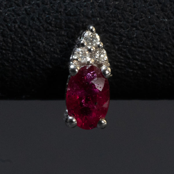 Ladies Ruby Earrings / 10 Kt W - Anderson Jewelers 