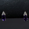 Ladies Oval Cut Amethyst Earrings / 10 Kt W - Anderson Jewelers 