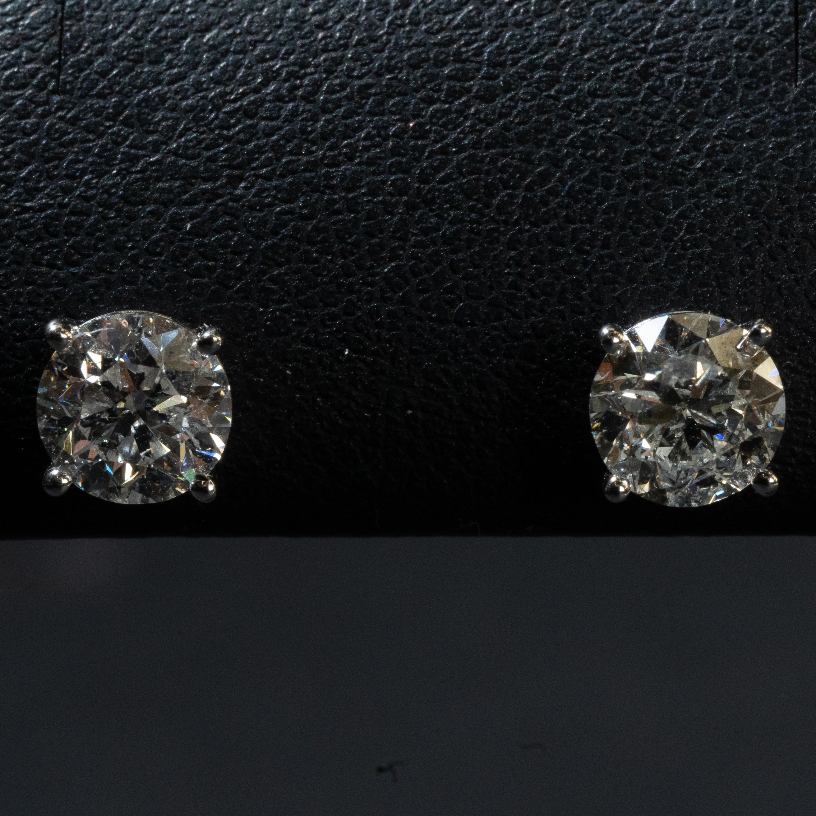 Ladies 2.020 Ctw Diamond Earrings / 14 Kt W - Anderson Jewelers 