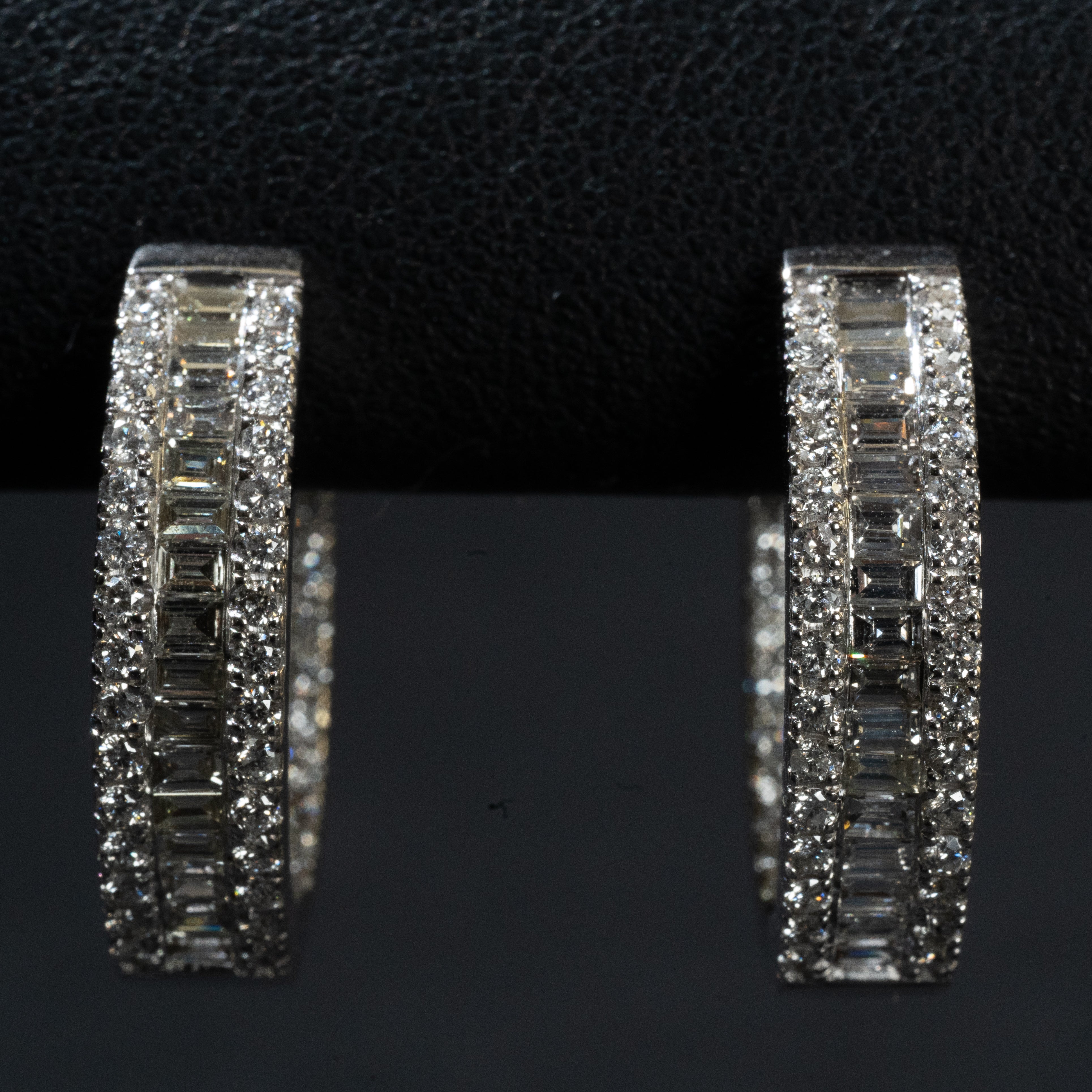 Ladies 1.900 Ctw Diamond Earrings / 14 Kt W - Anderson Jewelers 