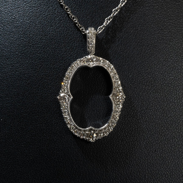 Ladies 1.000 Ctw Diamond Pendant / 14 Kt W - Anderson Jewelers 