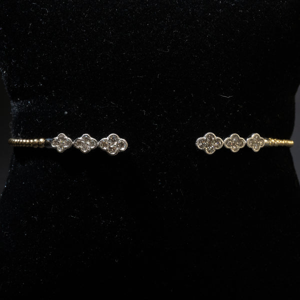 Ladies .530 Ctw Round Cut Diamond Bracelet / 2-Tone 14 Kt. - Anderson Jewelers 