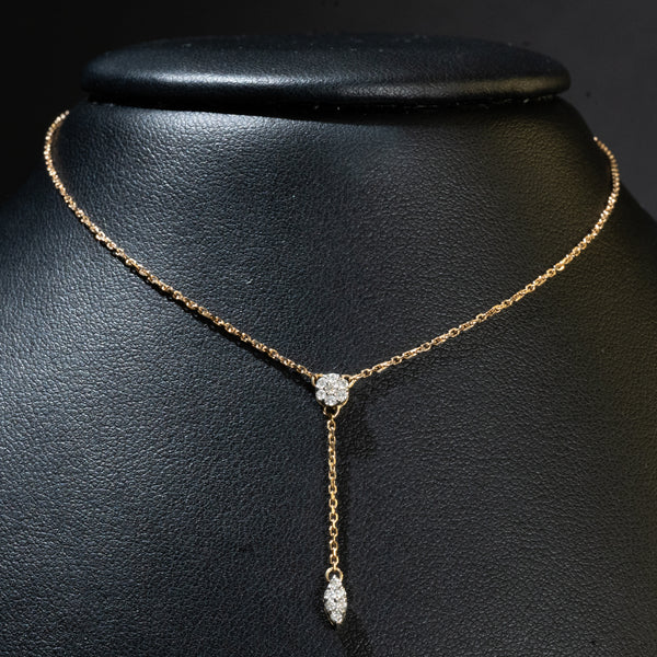 Ladies .100 Ctw Round Cut Diamond Necklace / 14 Kt W - Anderson Jewelers 