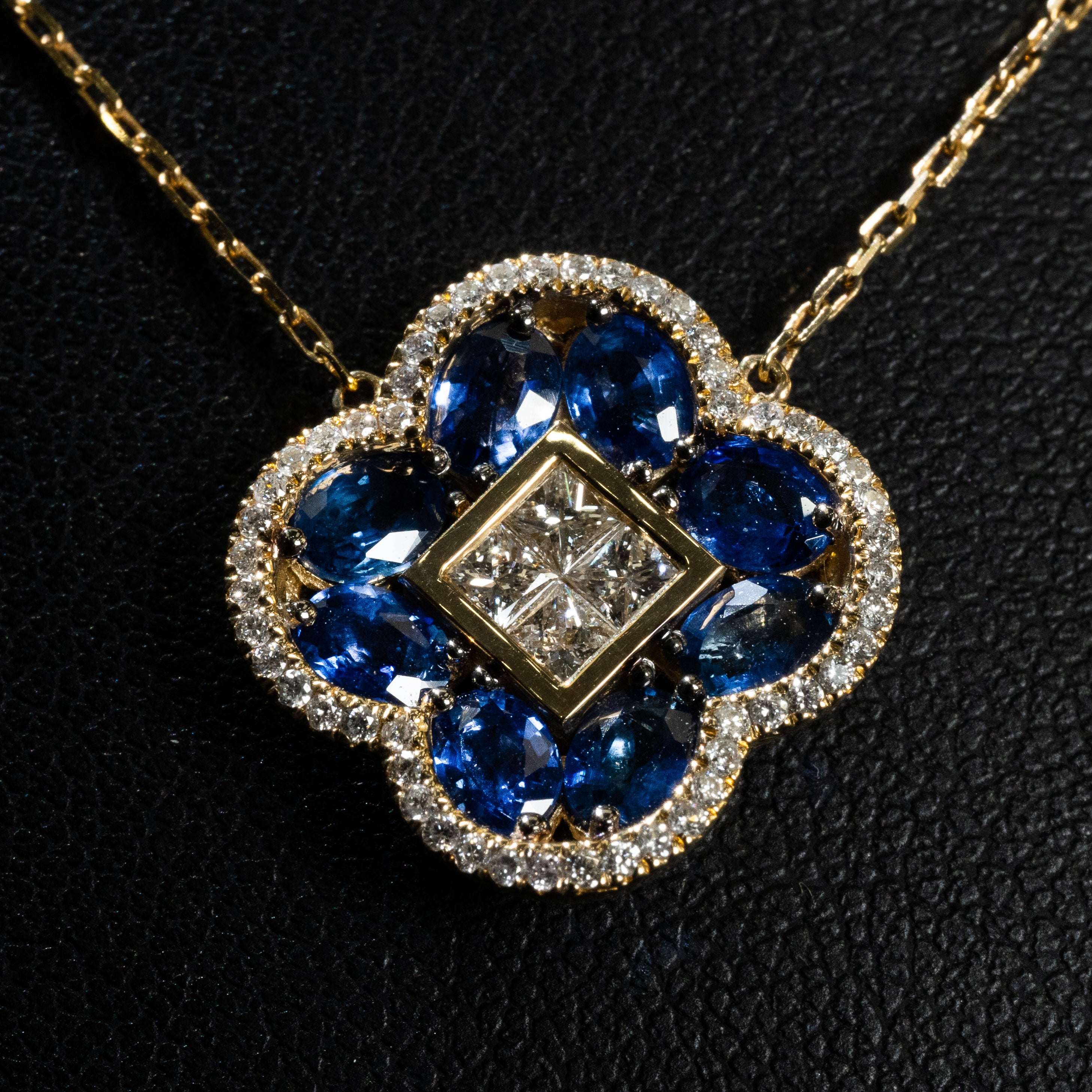 Ladies .400 Ctw Sapphire Pendant / 14 Kt Y - Anderson Jewelers 