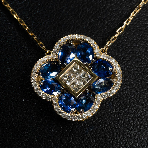 Ladies .400 Ctw Sapphire Pendant / 14 Kt Y - Anderson Jewelers 