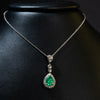 Ladies Pear Cut Emerald Necklace / 14 Kt W - Anderson Jewelers 