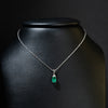 Ladies Oval Cut Emerald Pendant / 10 Kt W - Anderson Jewelers 