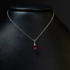Ladies Oval Cut Ruby Pendant / 10 Kt W - Anderson Jewelers 